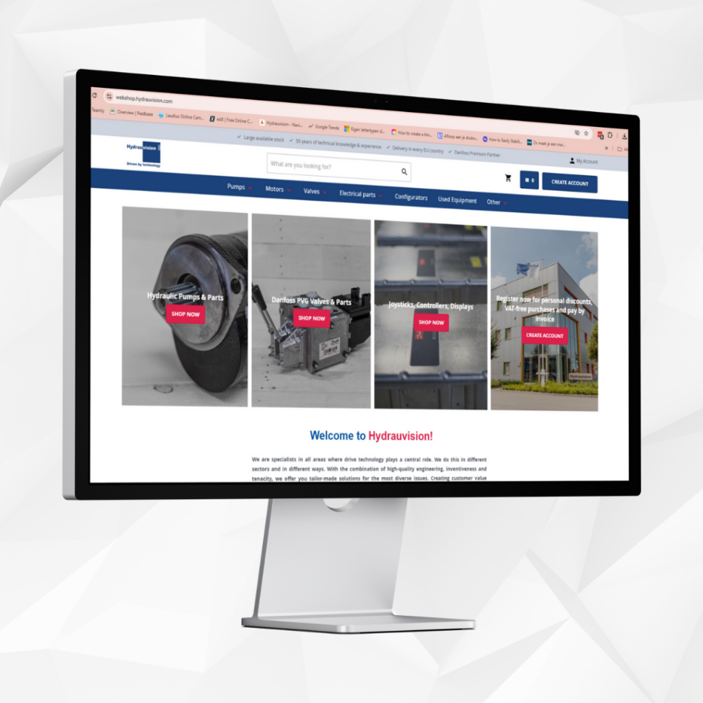 Webshop Hydrauvision hydraulische pompen en motoren